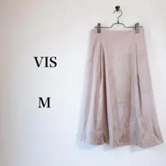 VIS（M）フレアスカート　ベージュ　ミモレ丈　上品　体型カバーのサムネイル
