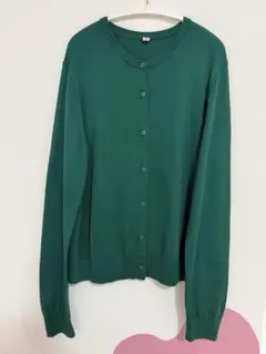 ユニクロ　UNIQLO グリーン　Mサイズ 長袖カーディガン