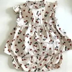フタフタ　チェリー柄　セットアップ　90.95cm