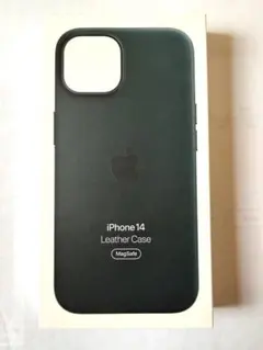 iPhone 14 レザーケース MagSafe対応 フォレストグリーン 純正