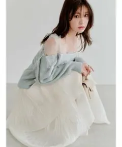 【2025AW今季新作】レーストリミングニットプルオーバー SNIDEL