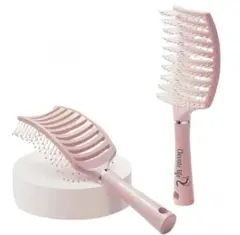 Elevate Life ヘアブラシ ピンク 速乾・静電気防止、敏感頭皮 お風呂