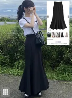 grl dk988 バックスリットマーメイドスカート Mサイズ グレー