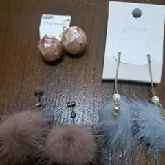 モザイクデザイン ピアス 2セット