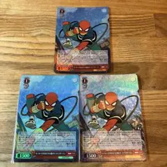 3枚セット　ヒーローになるまでの道のり　スパイダーマン　SR marvel
