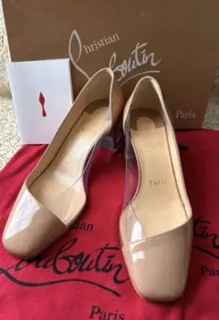 クリスチャンルブタン　パンプス　ハイヒール　ブランドパンプス　ベージュ系