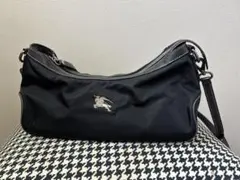 バーバリーブルーレーベル ショルダーバッグ 2way レザー ホース刺繍 黒のサムネイル