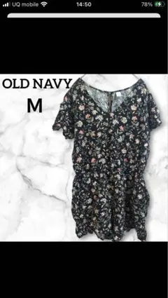 OLD NAVY【M】花柄 オールインワン かわいい ガーリー 春夏 涼しげのサムネイル