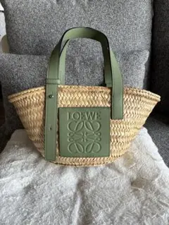 LOEWE バスケットスモールバッグ モスグリーン 限定カラー