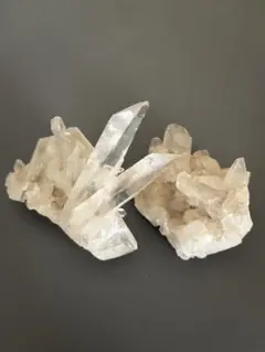 クォーツ結晶　水晶ルース原石　2個セット