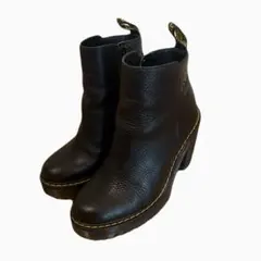 Dr. Martens ブラック レザー ヒールブーツ