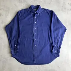 Ralph Lauren BLAKE BDシャツ ネイビー ソリッド ツイル織
