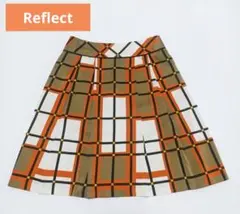 Reflect チェック柄 スカート 9号　台形スカート　フレア　日本製