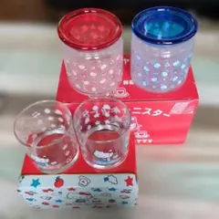 ハローキティ　ダブルキャニスターと缶入りペアグラス