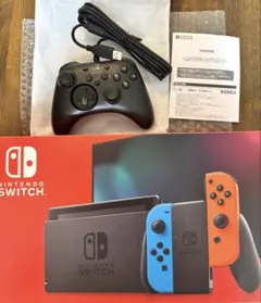 【中古】Nintendo Switch本体＋新品ホリパッド付