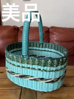 昭和レトロなカゴ　ダメージ少ない　観葉植物にも