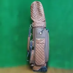CORAGGIO レディース キャディバッグ 千鳥柄 軽量 レッド ゴルフバッグ