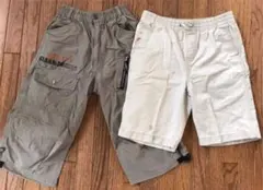 ハーフパンツ ベージュ 160 〈2枚組〉訳あり