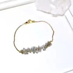 【天然石】ラブラドライトさざれのブレスレット