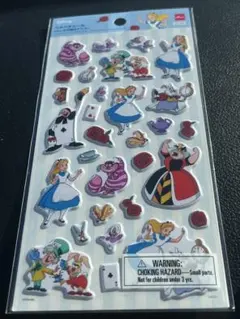 ダイソー　ディズニー　不思議の国のアリス　ペタペタシール