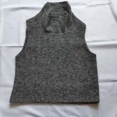 ニットベスト　ノースリーブハイネックニット トップス フリーサイズ