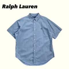 RALPH LAUREN 半袖シャツ XL ストライプ CLASSIC FIT