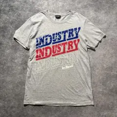 DIESEL ディーゼル インダストリー ロゴ 半袖 Tシャツ グレー y2k