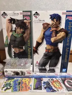 ジョジョ一番くじ　ジョナサン&ジョセフフィギュア+2部ロゴコレクション　おまけ付