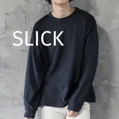 メンズ SLICK 日本製 ネイビー系 カットソー
