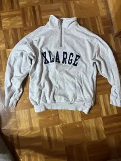 XLARGE ハーフジップ スウェット グレー