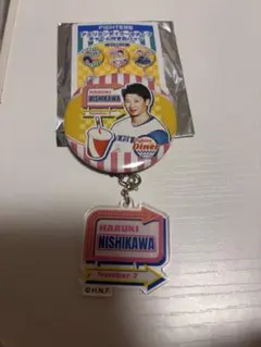 西川遥輝 アメリカンダイナー缶バッジ チャーム付き