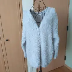 ふわふわカーディガン　グレー