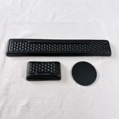 マウスパッド　キーボード用リストレスト　コースター付き　黒　オフィス用
