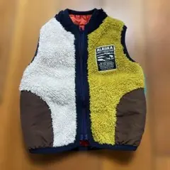 美品80フリースボアベスト/リバーシブル