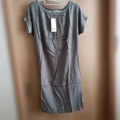 ユニクロ コンビネーションワンピース グレー