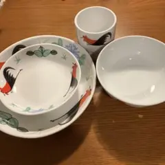 香港 鶏柄 食器4点セット