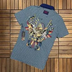 未使用 Ed Hardy エドハーディー ボーダー 半袖 ポロシャツ Y2Kのサムネイル