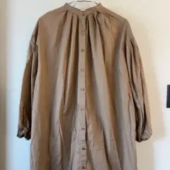 Discoat ⭐︎ブラウン⭐︎バックリボンシャツワンピース 長袖