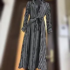 AZUL BY MOUSSY ストライプ長袖ワンピース