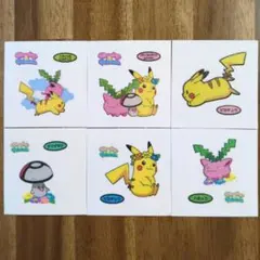 ポケモンパン　デコキャラシール　ピカチュウ　ハネッコ　タマゲダケ