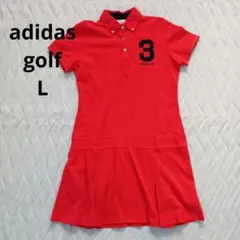 adidas 赤 ポロワンピース 3 アディダス ゴルフ golf