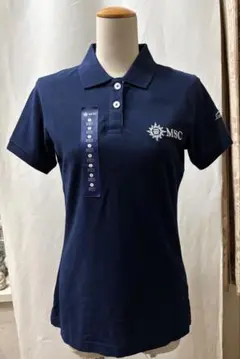 新品　MSC ベリッシマ 豪華客船クルーズ　イタリア　濃紺　ポロシャツ　S
