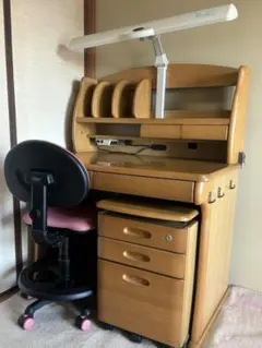 学習机サイド引き出し　中古美品　KOIZUMI コイズミ 学習デスク サイドチェスト 学習机用 引出し 4段 袖机