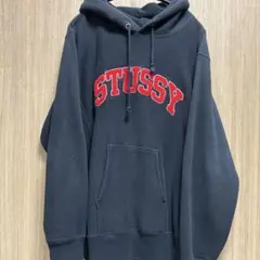 【限定品】Champion×STUSSY　コラボベスト　ネイビー　フード付き　M 限定品】Champion×STUSSY コラボベスト ネイビー フード付き M