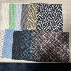 幾何学模様の生地セット　はぎれ12枚
