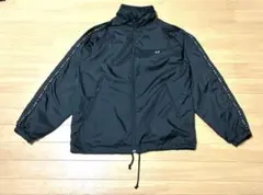90s FRED PERRY フレッドペリー ナイロンジャケット 袖ロゴ 黒 M