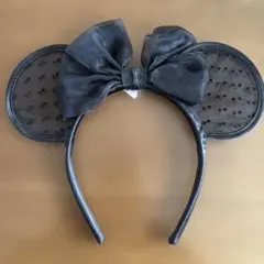 ミニーマウス　黒いレースカチューシャ