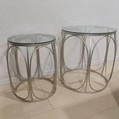 ZARA HOME ガラステーブル サイドテーブル ゴールド ザラホーム ロー