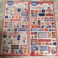 青　２枚セット　サンリオ　ハローキティ　KITTY　タイルシール　ぷくぷく