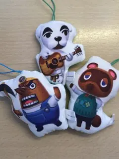 とびだせどうぶつの森　ストラップマスコット　3点セット